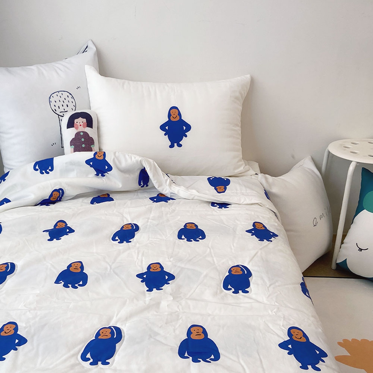 [a.o.b] Gorilla blue summer comforter bedding